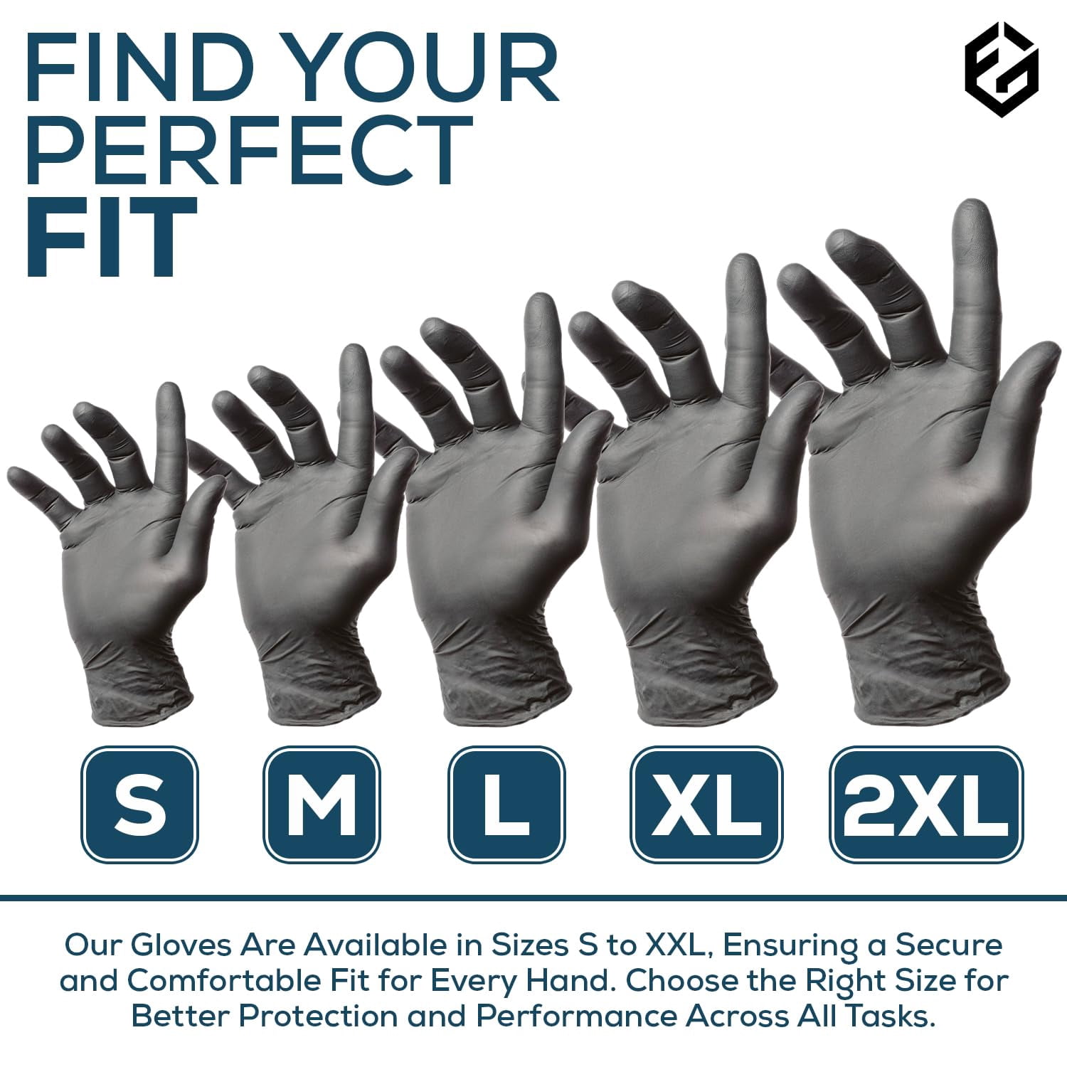 First Glove Volt 6 Mil Black Nitrile Disposable Gloves - 1000 Count Large - Food Safe Heavy Duty Gloves for Cooking, Cleaning, Industrial & Food Service - Latex Free, Powder Free, Micro-Textured Grip