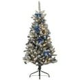 thumbnail image 1 of HOMCOM 5ft Prelit Artificial Christmas Tree w/ Blue Ornaments, LED Lights, 1 of 10