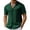 Green, variant on HomeDM Men's Short Sleeve Button Down Shirts Textured Cable Knit Casual Summer Collared Tops, Khaki, Size 3XL