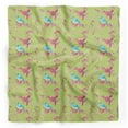 thumbnail image 1 of Bimba Green Red Berries & Bulbul Bird Printed Pure Silk Scarf Neck Wrap Summer Hair Bandanas For Women 40 x 80 Inches, 1 of 6
