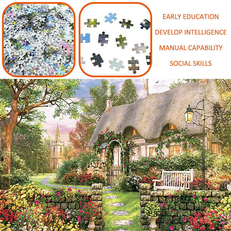 1000 piece England Cottage Jigsaw Puzzles Adults Learning Education Puzzle Gift 