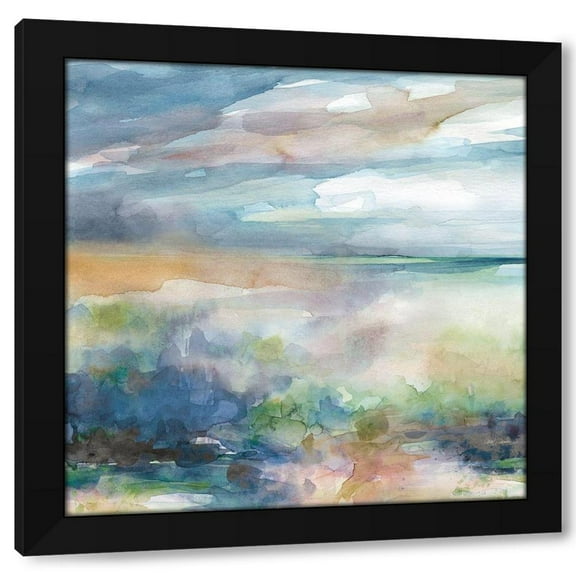 Carol Robinson 12x12 Black Modern Wood Framed Wall Art Titled - Southern Coast