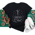 thumbnail image 1 of Camiseta con estampado navideño para mujer, ropa bonita para fiesta de año nuevo, Just a Girl Who Loves, 1 of 5