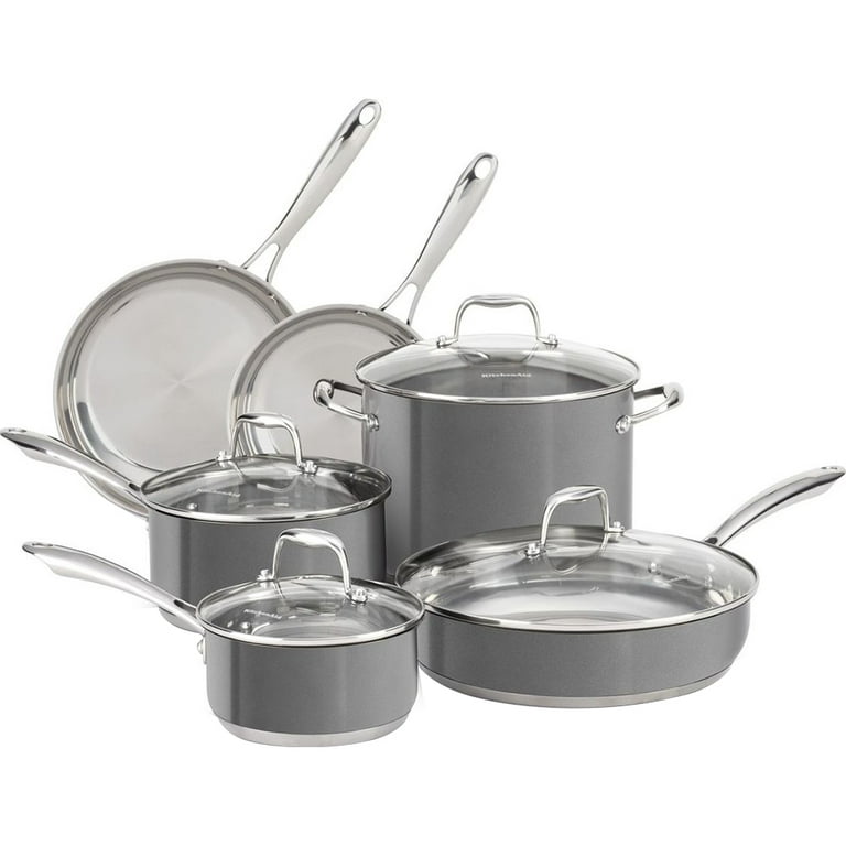 KitchenAid Stainless Steel Cookware Set · 10 Piece Set