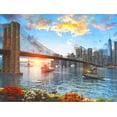 thumbnail image 2 of Art.com Brooklyn Bridge Sunset Stretched Canvas Print Wall Art by Dominic Davison, 16" x 12", 2 of 4