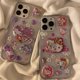 thumbnail image 2 of Funda de teléfono de arena movediza con lazo de perlas 3D Sanrio para IPhone 14, 13, 12, 11 Pro Max, transparente, Y2k, regalo para niña Fivean unisex, 2 of 2