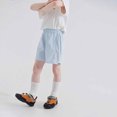 thumbnail image 5 of TGPMGRZ Toddler Boys Shorts Summer Casual Elastic Waist Cotton Kids Sport Solid Fasion Clothes Shorts Z08 Blue 3-4 Years, 5 of 6