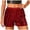 Red, variant on GEWSEY Women's Sparkly Sequin Shorts Elastic Waist Glitter Straight Leg Party Shorts with Pockets (Pink, S)
