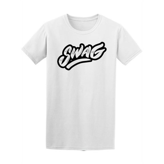 Swag Lettering White Color T-Shirt Men -Image by Shutterstock, Male Large
