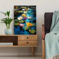 thumbnail image 5 of Impressionist Abstract Floral Pond Canvas Painting, Minimalist Flower Art for Living Room Bedroom, 5 of 8