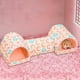 thumbnail image 5 of Escondite de túnel para conejillos de indias – Cueva acogedora lavable, casita para pequeños animales, poliéster blando, fondo antideslizante, azul, 20"x7"x6", para conejos, chinchillas, hámsters, 5 of 5