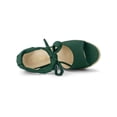 thumbnail image 4 of BLISSFUL STEP Sandales Espadrilles pour Femmes à Lacets avec Bride à la Cheville Vert Émeraude (Taille 7), 4 of 7