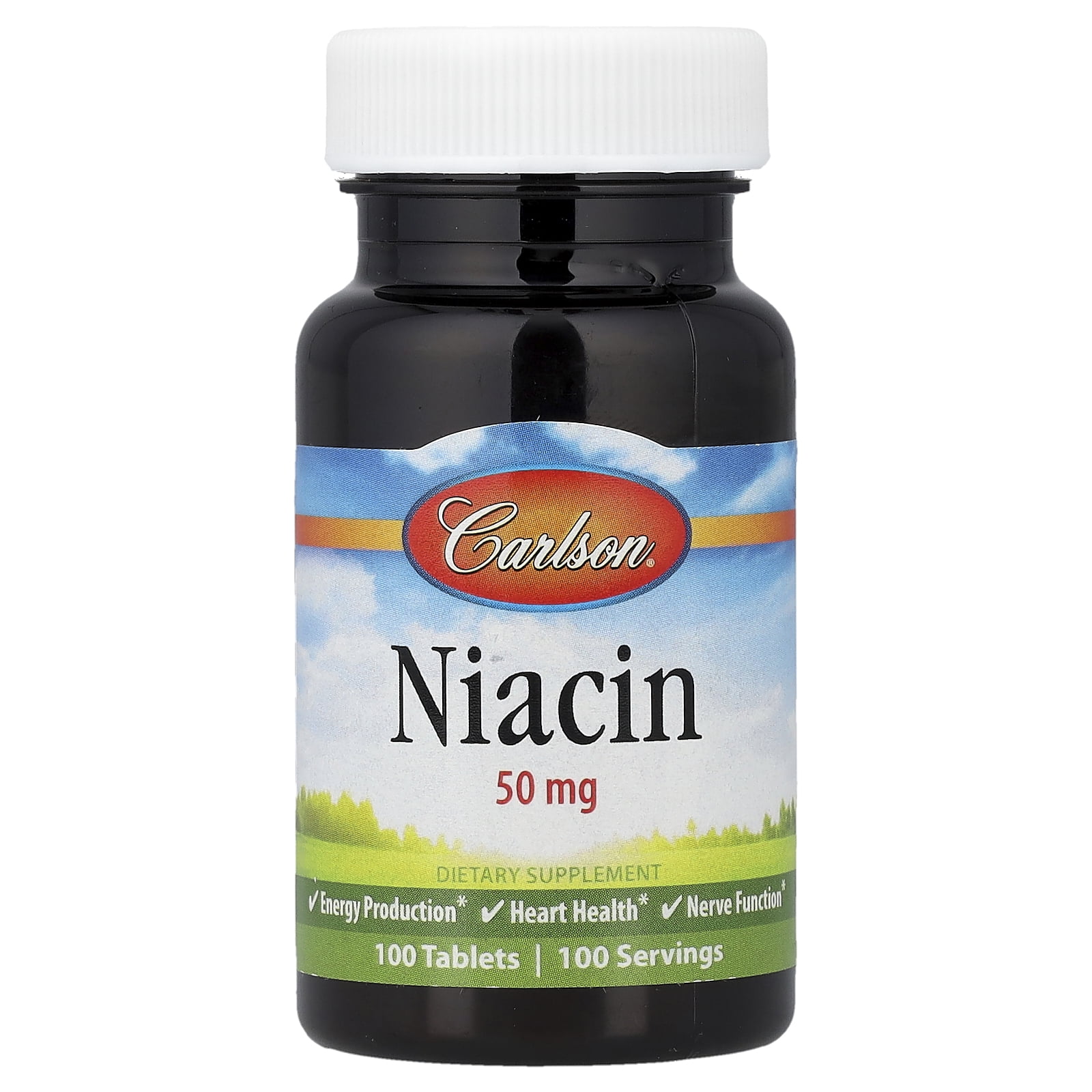 Carlson Niacin, 50 mg , 100 Tablets