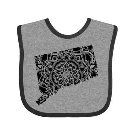 

Inktastic Connecticut Silhouette Mandala Gift Baby Boy or Baby Girl Bib