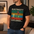 thumbnail image 6 of Electricity Explained Graphic T-Shirt, Retro Science Humor Unisex Classic Fit Tee, 6 of 9