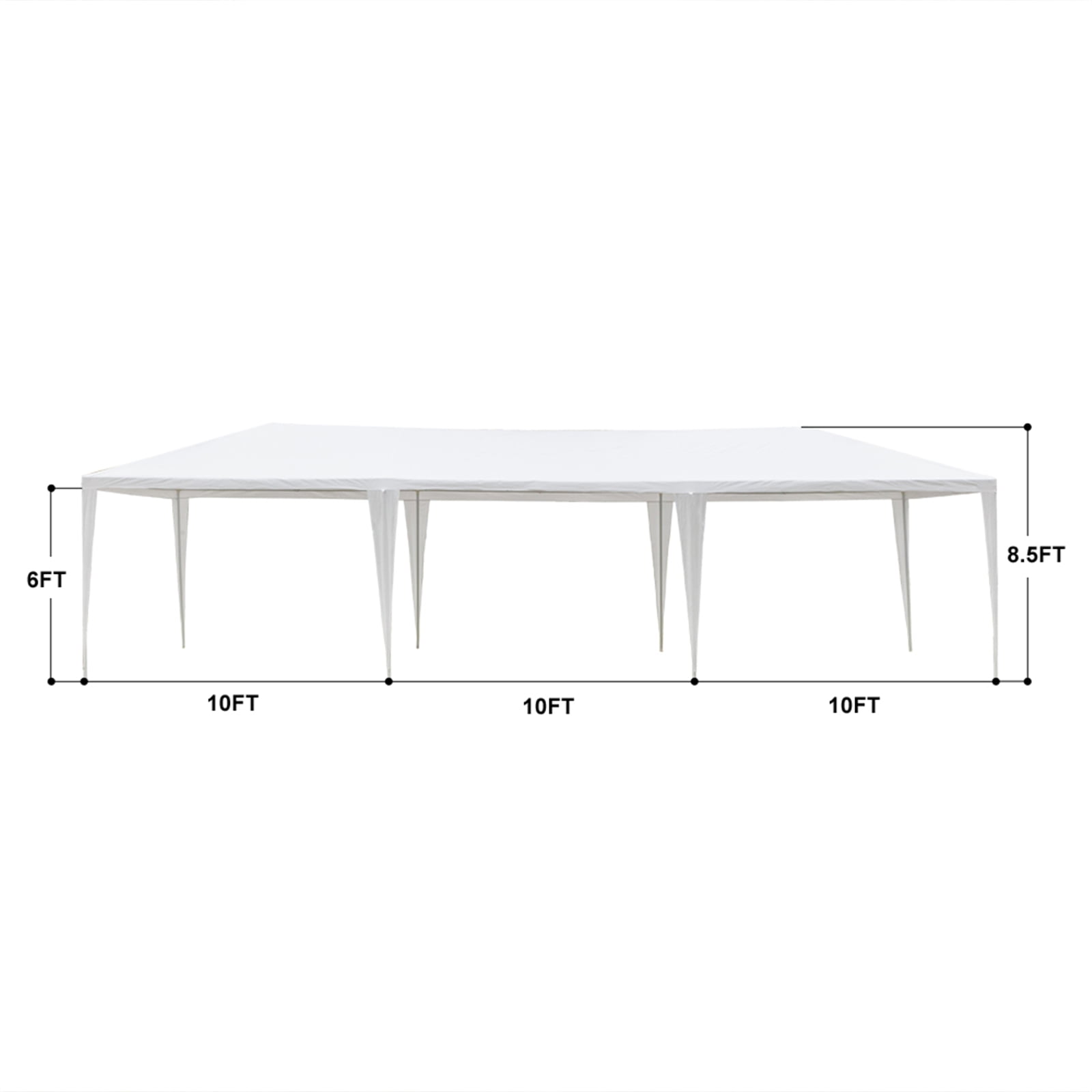 Kepooman 3 x 9m Canopy, Portable Folding Instant Canopy Tent, Outdoor Canopies, White, Seven Sides Kepooman 3 x 9m Canopy, Portable Folding Instant Canopy Tent, Outdoor Canopies, White, Seven Sides