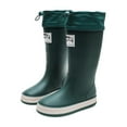 thumbnail image 1 of Green Rain Boots For Womens High Top Solid Color Waterproof Design Thick Sole Comfortable For Spring Summer Rainy Days Daily Wear Size 37, 1 of 5