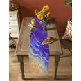 thumbnail image 5 of nqOlkjepod Purple Ombre Coastal Table Runner 36 Inches Long Farmhouse Dress Scarves, Summer Nautical Beach Ocean Seaside Dining Tablerunner for Coffee Table/Kitchen Island/Party, Small 13" x 36", 5 of 8