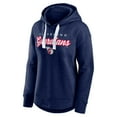 thumbnail image 2 of Women's Fanatics Heather Navy Cleveland Guardians Set to Fly Pullover Hoodie, 2 of 3
