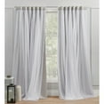 thumbnail image 3 of Exclusive Home Catarina Layered Solid Room Darkening Blackout and Sheer Hidden Tab/Rod Pocket Top Curtain Panel Pair, 52"x96", Cloud Grey, Set of 2, 3 of 8