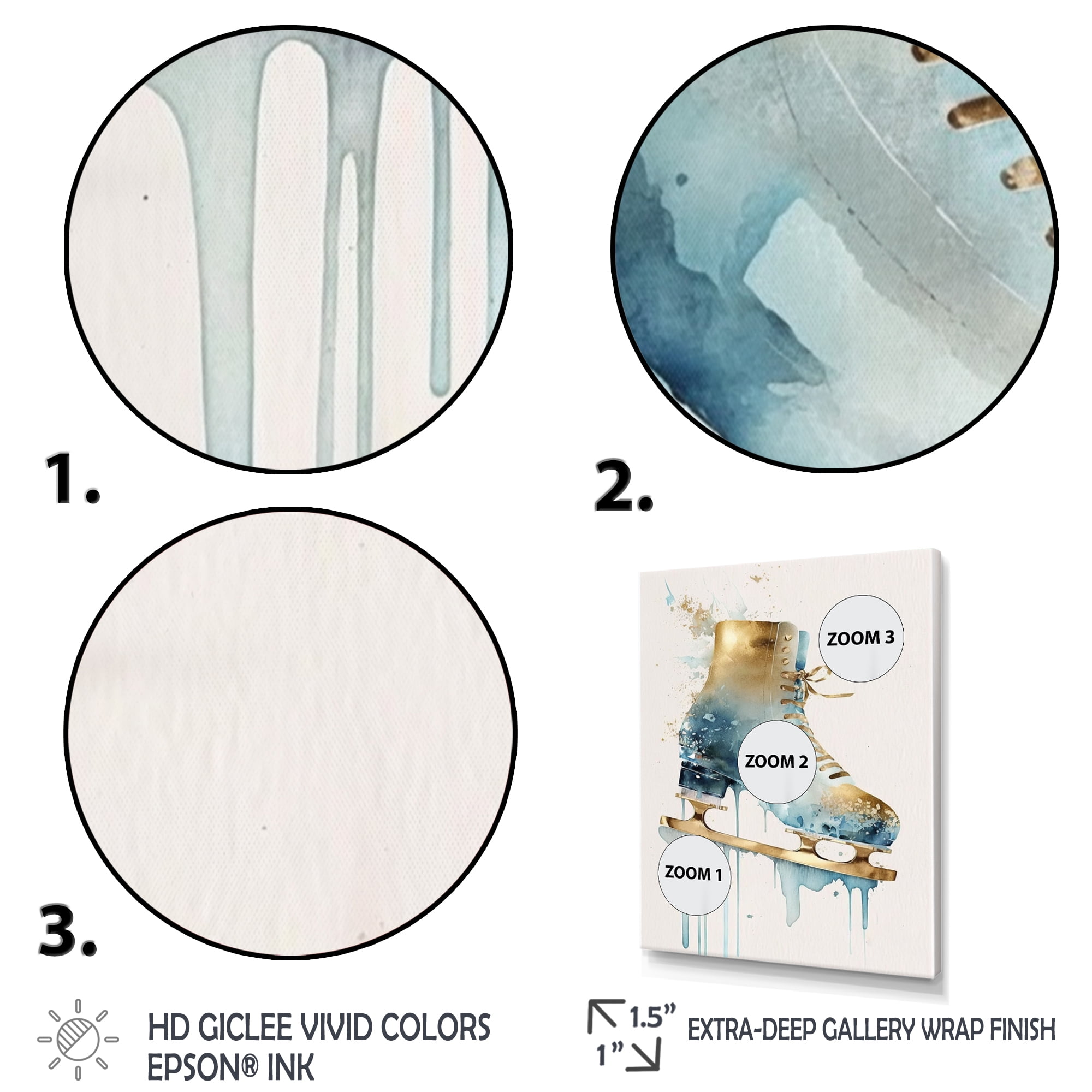 Designart Figure Skate I Canvas Wall Art