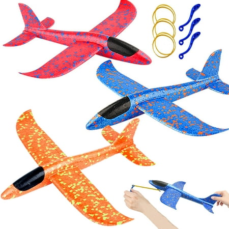 3PCS Kids Throwing Plane Impact-resistant Convoluted Hand Glider ...