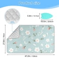 thumbnail image 2 of Cherries White Florals Leaves Ironing Mat Blanket Portable Travel Ironing Pad Heat Resistant Pad 47.2" x 27.6”, 2 of 6