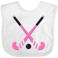 thumbnail image 3 of Inktastic Field Hockey Sticks Girls Baby Bib, 3 of 4