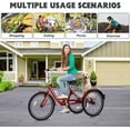 thumbnail image 6 of ABORON Adult Tricycles, 7 Speed Adult Trikes 24 inch 3 Wheel Bikes, Cruise Bike with Basket for Seniors, Women, Men for Recreation, Shopping, Multiple Colors, 6 of 7
