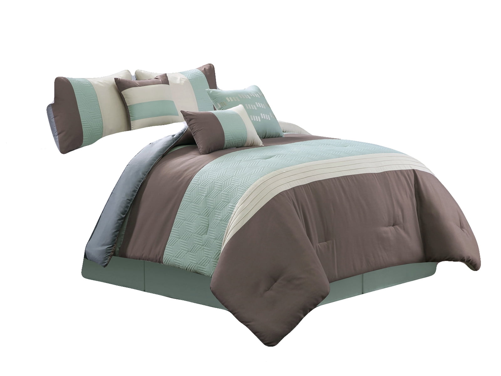 blue and brown bedding