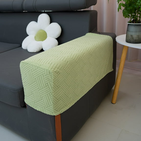 Sofa Armrest Covers Set of 2 - Stretchable Anti-Slip Protectors, Soft Gauze Fabric, Thickened Universal Fit for Couches & Armchairs