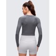 thumbnail image 2 of CRZ YOGA Brushed Workout Long Sleeve Shirts for Women Warm Athletic Running Yoga Tops Breathable Crop Tees, 2 of 6