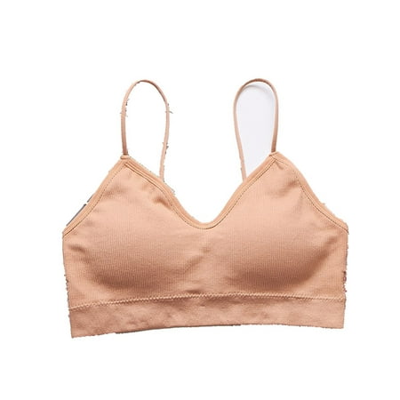 

Women No Steel Ring Liner Bra Knitting Thread Strap Underwear Girl Top