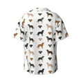 thumbnail image 2 of Xecao offers the Labrador Retriever Dog for Men's Casual Short-sleeved Shirt, a button-up collared shirt with a pocket, perfect for beach vacations and yacht travel in the XX-Large size., 2 of 7