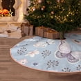 thumbnail image 5 of Fotbe Blue Butterfly Pattern Christmas Tree Skirt, Tree Skirts Plush Christmas Decorations, Christmas Tree Skirts Xmas Decorations Holiday Party Decor-30", 5 of 6