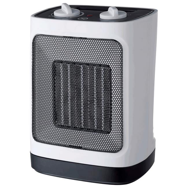 Electric Ceramic Heater u0026 Fan Thermostat White - Walmart.com