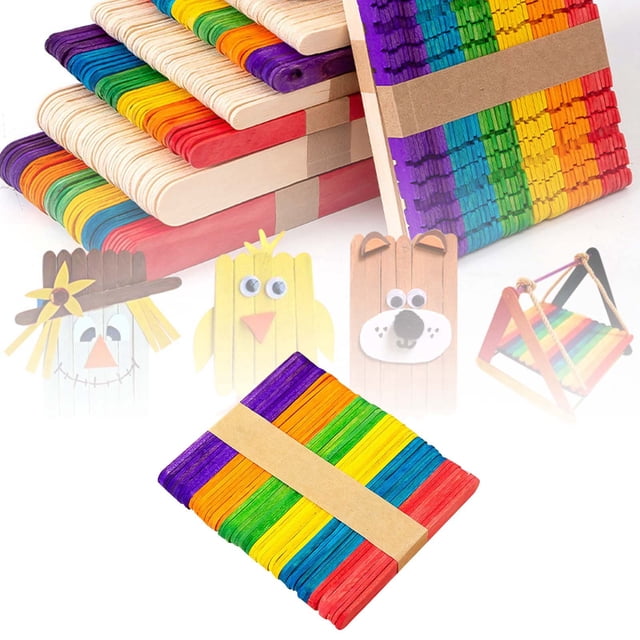 WIFKLSIIPG Natural Birch Colored Ice Sticks Handmade DIY Ice Sticks Baked Lollipop Sticks Friendly Additive Bagged Ice Sticks