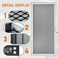 thumbnail image 3 of Grisham Deluxe Steel Security Door,36'' x 80''Storm Door(310-White), 3 of 7