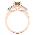 thumbnail image 4 of Clara Pucci 14K Rose Gold 2.5ct Champagne Three-Stone Ring for Women, 4 of 7