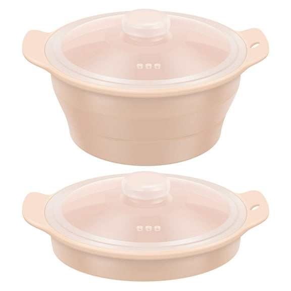 Microwave Silicone Steamer 1250ML Large Collapsible Microwave Steaming Pot with Transparent Lid Dishwasher Safe for Salad Picnic