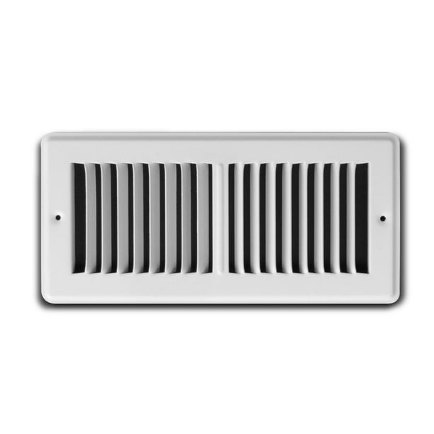 Parrilla de acero blanco Floor Register Truaire C150TSW de 5 x 25 cm