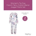 thumbnail image 2 of MeMoi Women's Tie Dye French Terry Cotton Blend Jogger Pants Set - Womens - Female, L, Indigo, 2 of 7