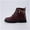 Burgundy, variant on Philly Combat Boots for Girls | Stylish Kids Boots with Fun Charms | Comfortable Everyday Lace Up Boots for School and Play