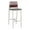 Mahogany-Astero, variant on Avon Reception Cafe Stool UPH Seat HPL Back / Silver Steel / Walnut / Black
