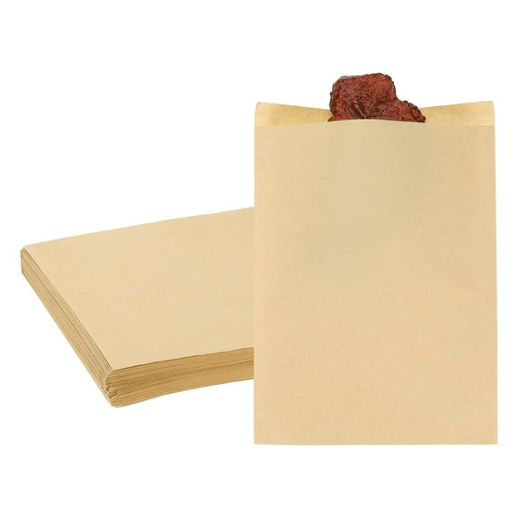 Uxcell 7.87x5.91 Inch Paper Sandwich Bags, 100 Pcs Pastry Bag Small Pastry Bags for Bakery Treats Light Brown