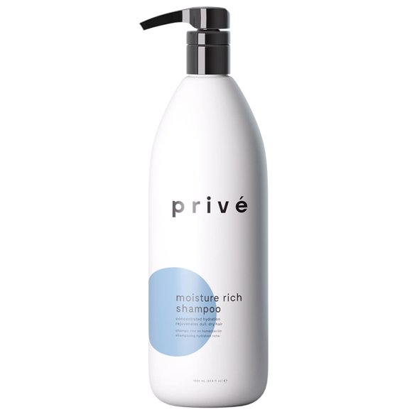 Champú rico en humedad Prive - Hidratación extrema - Impregnado con manteca de karité - Ideal para todo tipo de cabello - Color