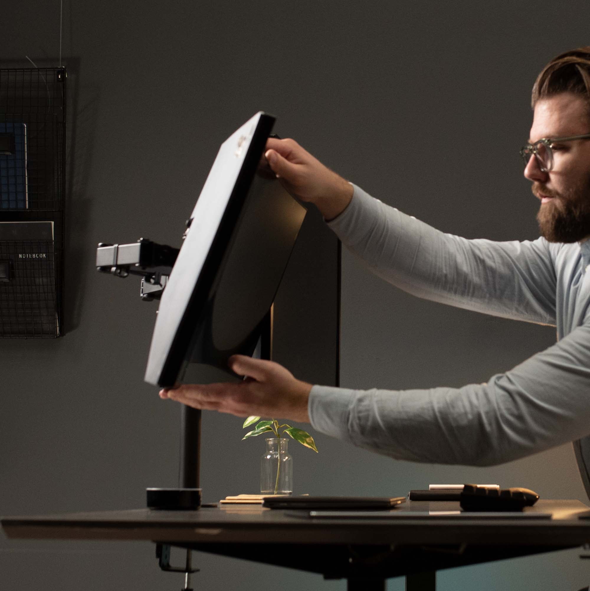 VIVO Full Motion Dual VESA Monitor Desk Mount Double Arm Joint Screens up to 34"