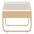 thumbnail image 3 of Furniture of America Mexller Contemporary Glass Top Coffee Table in Gold, 3 of 7