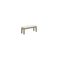 thumbnail image 2 of InRoom Furniture D524-BE-WH Dining Bench, White & Gold, 2 of 3