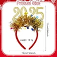thumbnail image 3 of Fall Decor Indoor 2025 New Year's Headband Happy New Years Headband Festive Dress Up Hairband Star And Embellishments New Year's Celebration Accessory, 3 of 9